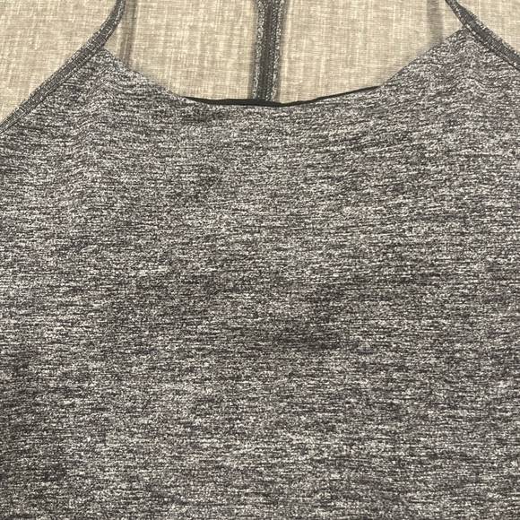LULULEMON Tank Womens Size 6 Dark Gray Power Y Padded Athleisure Racerback - Picture 2 of 7